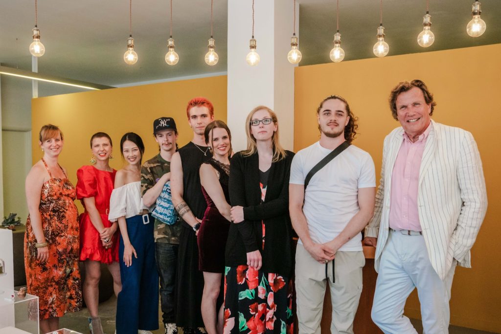 Theo Fennell (Jeweller) with students and staff of BAJ